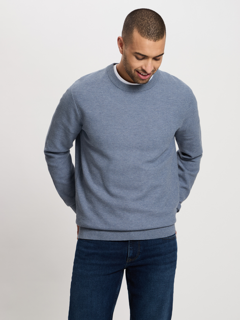 Джемпер чоловічий Cross Jeans 34266-200 M Синій (8697319808896) - зображення 1