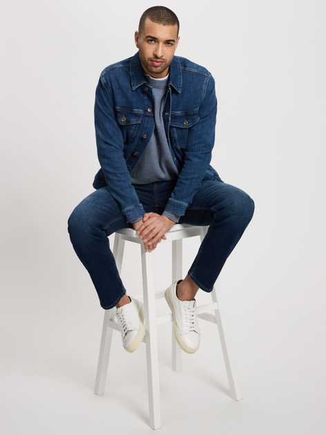 Джемпер чоловічий Cross Jeans 34266-200 L Синій (8697319808902) - зображення 3