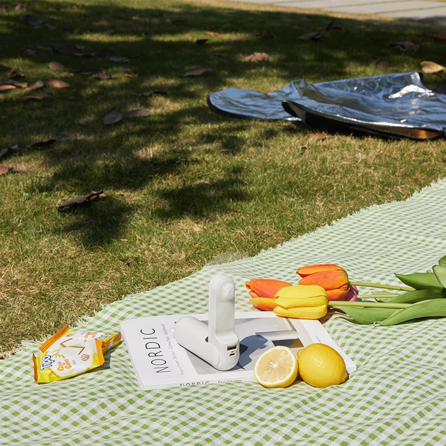 Вентилятор ручний (портативний) Jisulife Handheld Fan Life8 White (Life8_white) - зображення 2