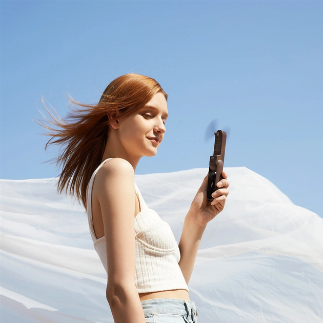 Вентилятор ручний (портативний) Jisulife Handheld Fan Life8 Brown (Life8_brown) - зображення 5