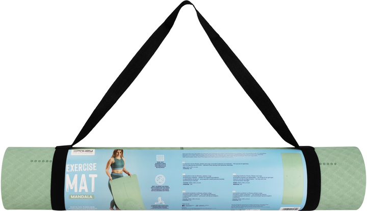 Mata do fitnessu i jogi Spokey Mandala 941534 (5905339415349) - obraz 2