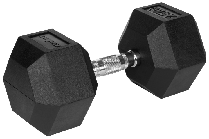 Гантеля чавунна з гумовим покриттям Rebel Active HEX RBA-2325-25 25 кг (5901890111942) - зображення 1