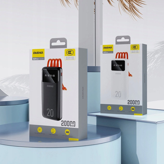 Powerbank Dudao K6Pro+ 20000 mAh 10W White (6977196682409) - obraz 6