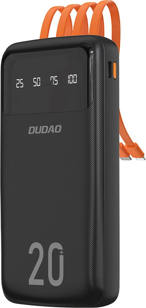 Powerbank Dudao K6Pro+ 20000 mAh 10W Black (6977196682393) - obraz 1