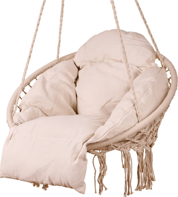 Huśtawka ogrodowa z poduszką Ikonka Luaro XXL - obraz 1