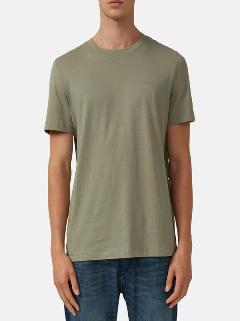 Футболка бавовняна чоловіча s.Oliver 10.3.11.12.130.2170131-7853 M Оливкова (4099978325044) - зображення 1