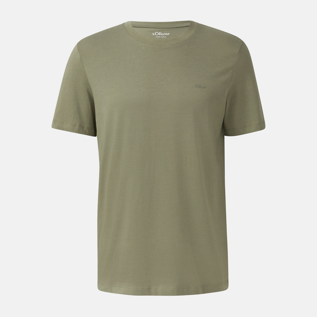 Футболка бавовняна чоловіча s.Oliver 10.3.11.12.130.2170131-7853 M Оливкова (4099978325044) - зображення 4