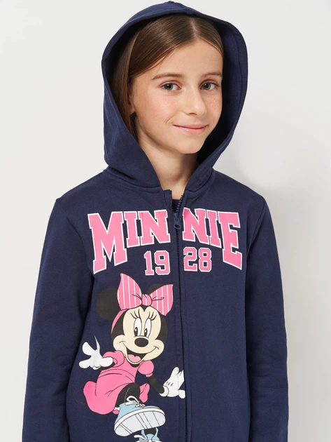 Детская теплая толстовка с капюшоном для девочки Disney Minnie HY10119.NAVY 98 см Нави (3609088219228) - Фото 4 Детская теплая толстовка с капюшоном для девочки Disney Minnie HY10119.NAVY 98 см Нави (3609088219228) - изображение 4