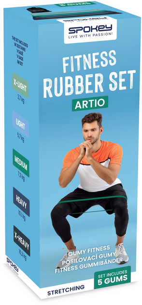 Гумки для фітнесу Spokey ARTIO набір з 5 шт 943618 (5905339436184) - зображення 6