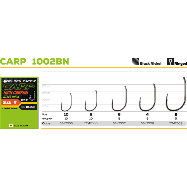 Гачок GC Carp 1002BN №6 (9шт) - зображення 2