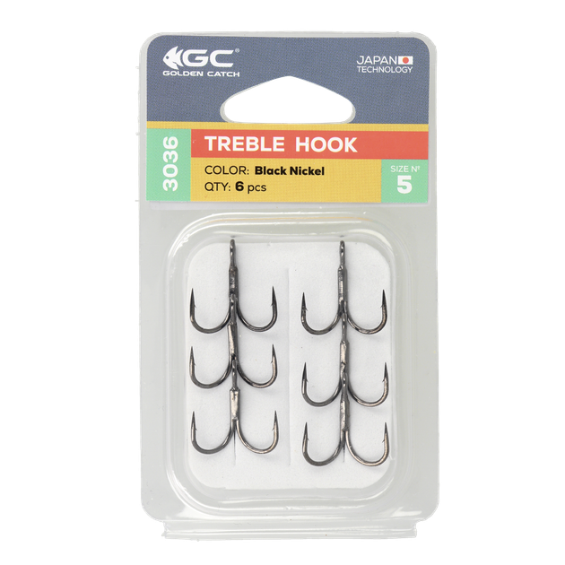 Крючок тройной GC Treble Hook 3036BN №6(6шт) - изображение 3