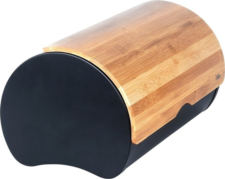 Chlebak Vilde stalowy drewniany Czarny (5904316472924) - obraz 3