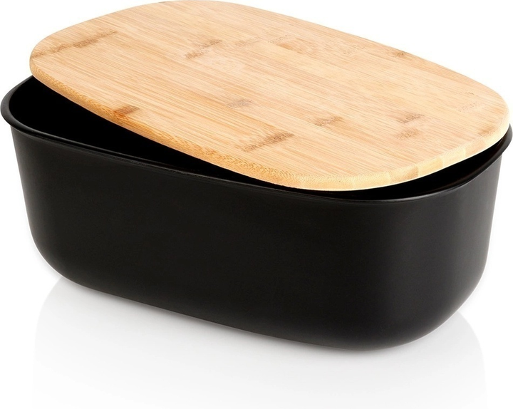 Хлібниця Vilde з бамбуковою дошкою Чорна (5904316445584) - зображення 2