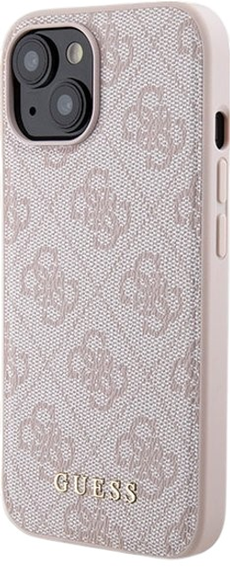 Комплект Guess Case 4G Metal Logo for iPhone 15 + Powerbank 5000mAh MagSafe Pink (GUBPM5P15S4GEMGP) - зображення 2