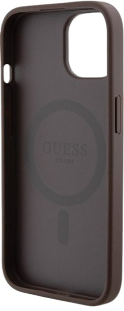Комплект Guess Case 4G Metal Logo for iPhone 15 + Powerbank 5000mAh MagSafe Brown (GUBPM5P15S4GEMGW) - зображення 3