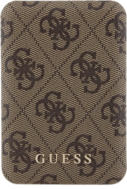 Комплект Guess Case 4G Metal Logo for iPhone 15 + Powerbank 5000mAh MagSafe Brown (GUBPM5P15S4GEMGW) - зображення 4