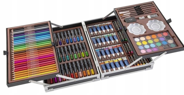 Художній набір Nassau Fine Art фарби олівці маркери металевий кейс 145 елементів (AR0945) (8720257118823) - зображення 2