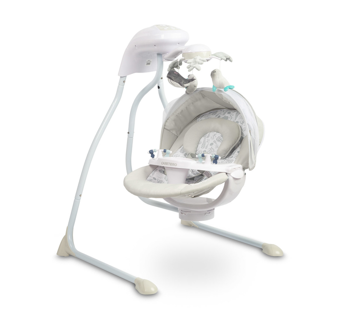 Гойдалка електрична Caretero Raffi Світло-сіра (5903076320568) - зображення 2