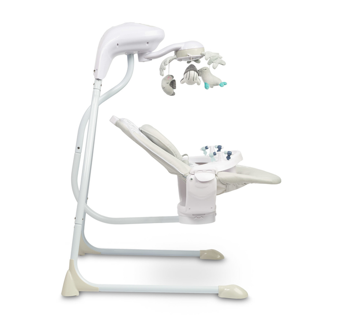 Гойдалка електрична Caretero Raffi Світло-сіра (5903076320568) - зображення 8