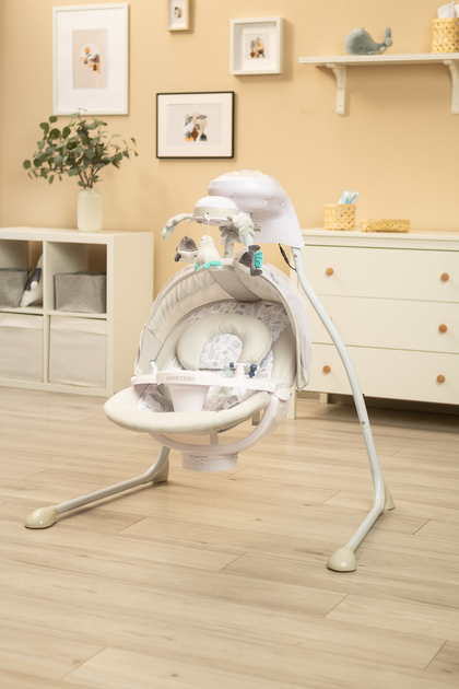 Гойдалка електрична Caretero Raffi Світло-сіра (5903076320568) - зображення 19