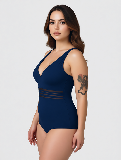 Купальник злитий Fuba 24045133 Синій 5XL (58) стегна 126-130 см груди 3C-4D-5E - зображення 6