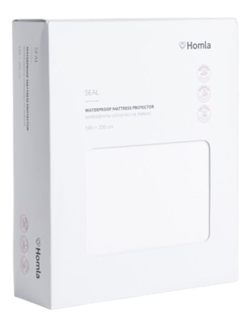 Ochraniacz na materac HOMLA Seal z powłoką wodoodporną Biały 180 x 200 cm (5906496717567) - obraz 1