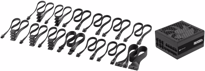 Zasilacz Corsair RM1000x ATX 1000W Black (COR9020271) - obraz 2