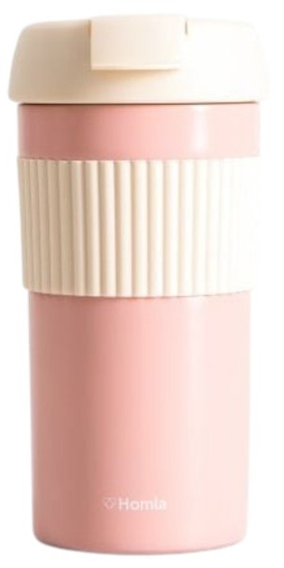 Kubek termiczny Homla Poppie różowy 0.5 l (5906496750076) - obraz 1