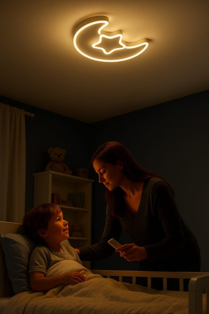 Lampa LED z pilotem Ikonka Lumela Księżyc - obraz 15