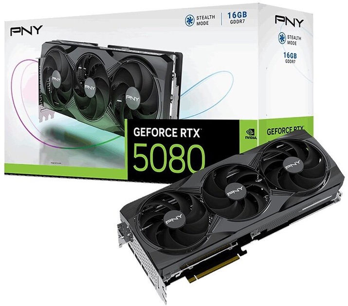 Karta graficzna PNY GeForce RTX 5080 Triple Fan 16GB GDDR7 (256-bit) (2620/30000) (3 x DisplayPort, 1 x HDMI) (VCG508016TFXPB1) - obraz 9