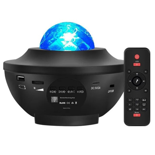 Ночник Проектор Галактика Galaxy С Bluetooth Колонкой И Пультом Ду, 10 Режимов Уценка - изображение 3