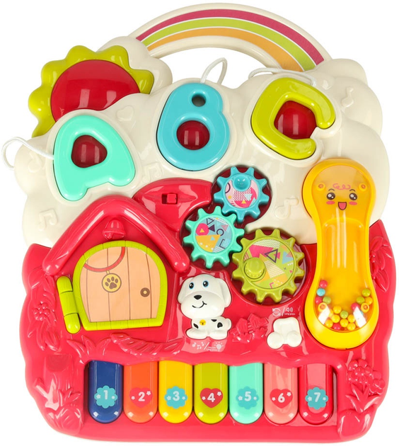 Pchacz chodzik interaktywny Bibiinn Stolik edukacyjny 4w1 (5903039753051) - obraz 3