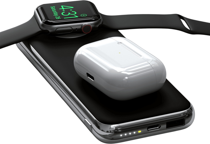 УМБ Satechi Quatro Wireless 10000 mAh 18W Black (ST-UC10WPBM) - зображення 4