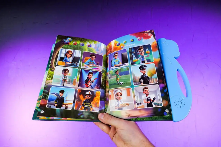Інтерактивна книга 35818 WToys, 10 тем, озвучка українською Чарівний віммельбух - изображение 4