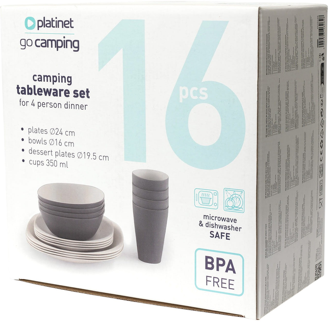 Набір для пікніка Platinet для 4 осіб 16 елементів (PCTS16G) - зображення 4
