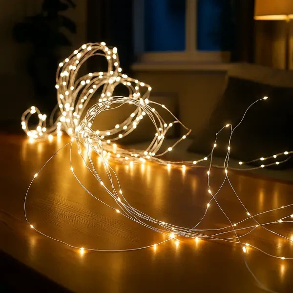 Гирлянда Конский хвост USB, 400 LED, 20 нитей, 2 метра, Теплый Белый - изображение 2