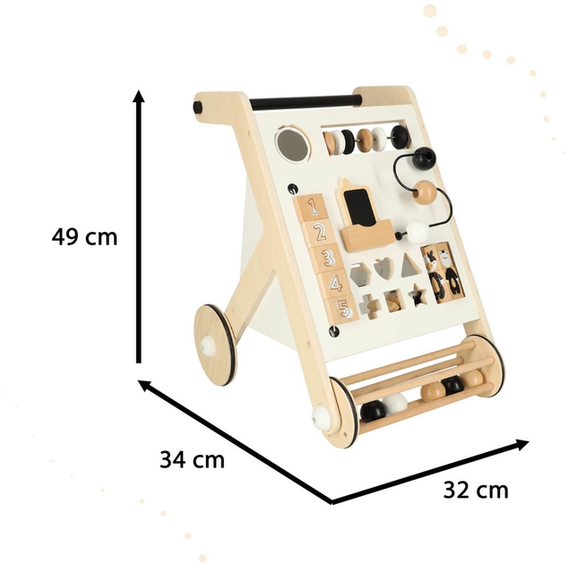Pchacz chodzik drewniany Ricokids Tablica manipulacyjna + Sorter (5903039738317) - obraz 12