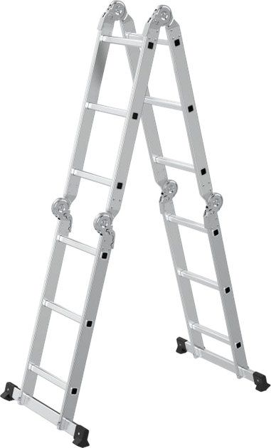 Drabina aluminiowa wielofunkcyjna ModernHome by Multistore 4 x 3 przegubowa składana WK4210-3D (5905817009237) - obraz 1
