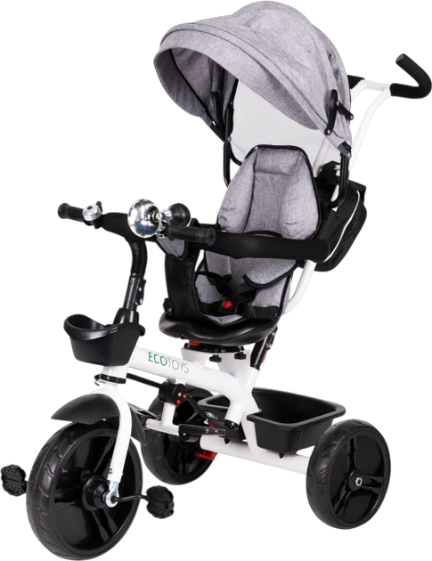 Rowerek trójkołowy EcoToys z obracanym siedziskiem 360° JM-322 Szary (5903769974238) - obraz 2