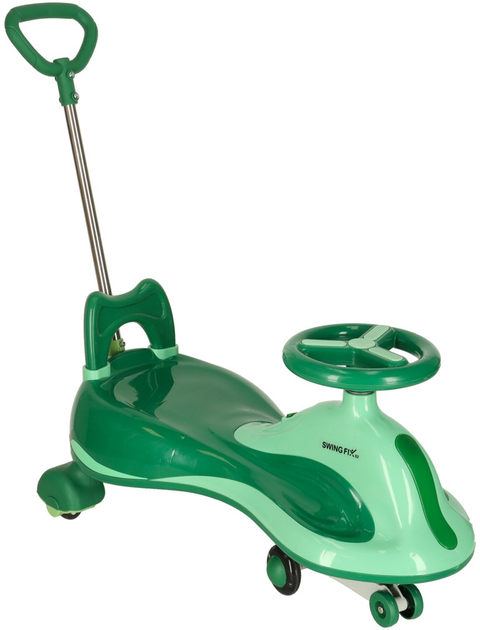 Jeździk grawitacyjny Swing Fix S2 LED Skuter z rączką Zielony Max 100 kg (5903039765900) - obraz 1