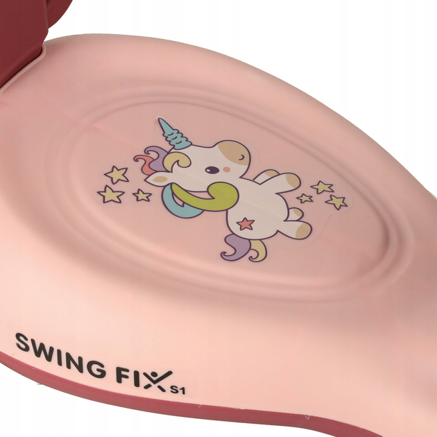 Jeździk grawitacyjny Swing Fix S1 LED Skuter z rączką Różowy Max 65 kg (5903039765931) - obraz 5