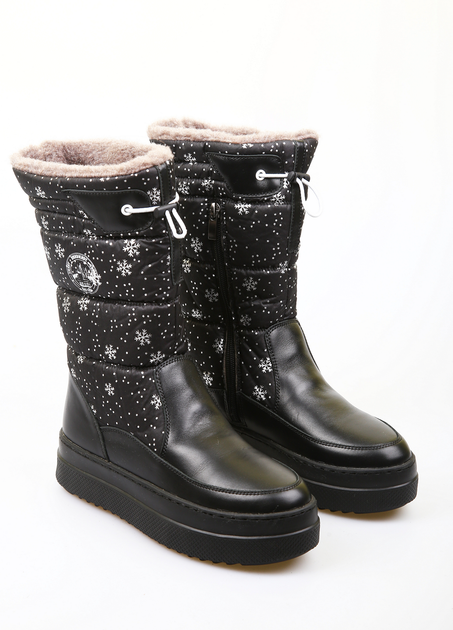 Сапоги BRONI 36 Черный (BRN-1537-Black) - Фото 1 Сапоги BRONI 36 Черный (BRN-1537-Black) - изображение 1