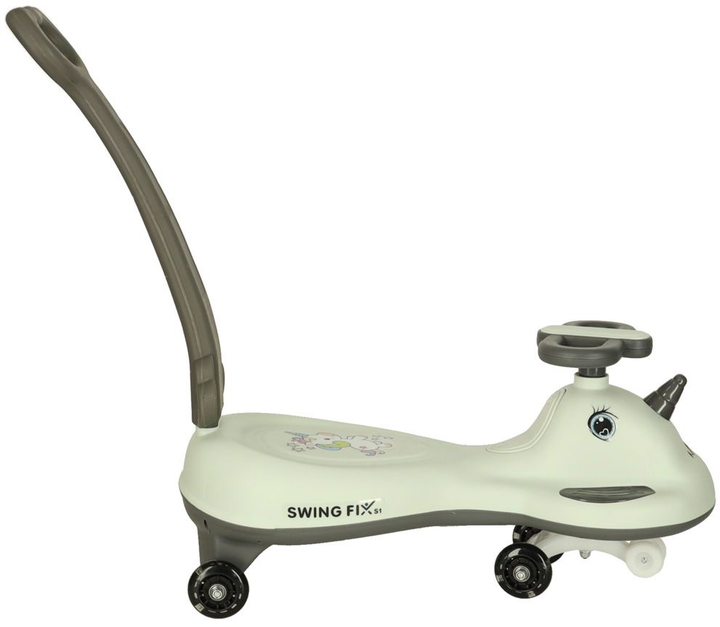 Jeździk grawitacyjny Swing Fix S1 LED Skuter z rączką Szary Max 65 kg (5903039765924) - obraz 3