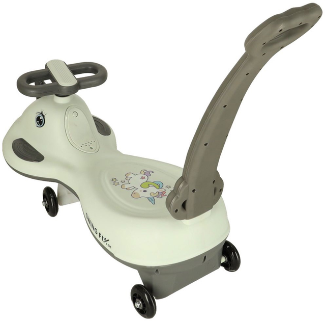 Jeździk grawitacyjny Swing Fix S1 LED Skuter z rączką Szary Max 65 kg (5903039765924) - obraz 4