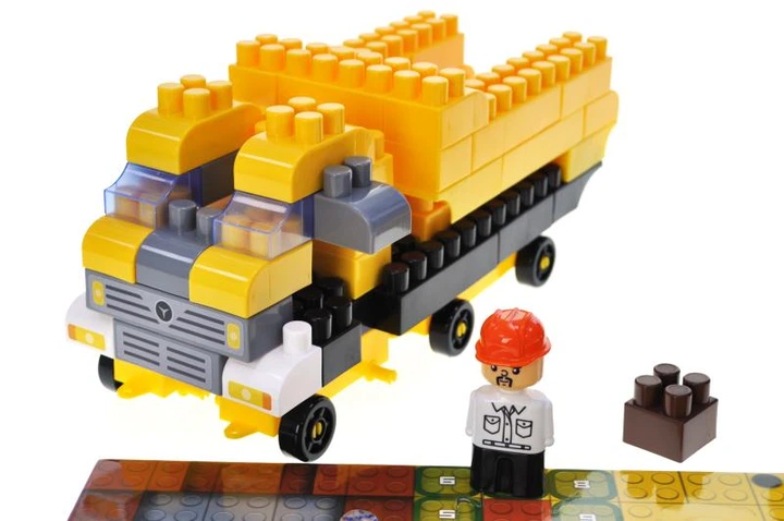 Конструктор блочний QB300-204 "Block&Steps: Мегабудівельник" + ходилка і меморі гра 3в1, 125дет. qbee - изображение 5