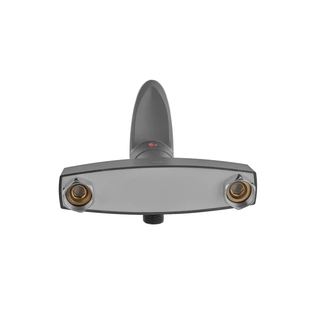 Смеситель для душевой кабины Plamix CEZAR-003 SET Graphite цвет графит из термопластика (со шлангом, лейкой и кронштейном (PM068 - изображение 3