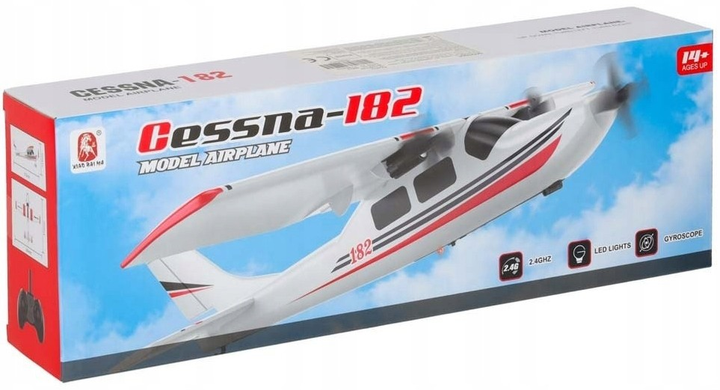 Samolot zdalnie sterowany KIK Cessna-182 Biały (5903039769137) - obraz 1