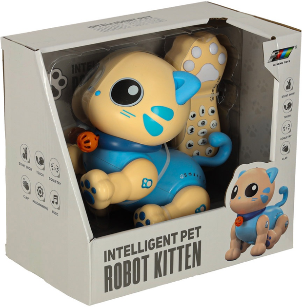 Робот радіокерований KIK Кіт інтерактивний Синій (5903039753631) - зображення 1