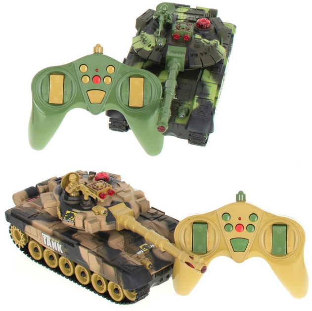 Zestaw czołgów zdalnie sterowanych KIK War Tank 9993 Khaki 2 szt (5903039759749) - obraz 5