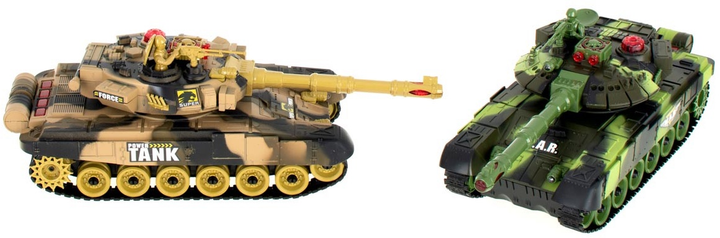 Zestaw czołgów zdalnie sterowanych KIK War Tank 9993 Khaki 2 szt (5903039759749) - obraz 8